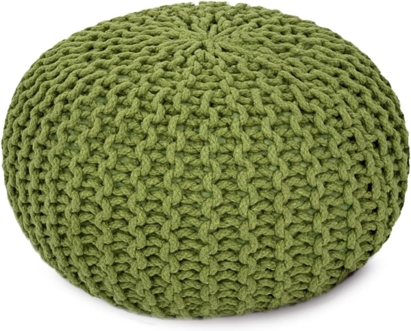 Amagohome Sitzhocker Strickhocker Pouf Ø45 o. 55cm Bodenkissen Sitzpouf XXL Baumwolle nachh