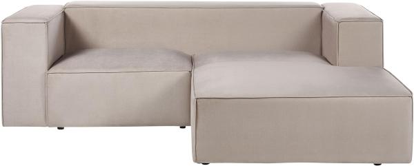 2 Sitzer Sofa VERNON Taupe Samtstoff