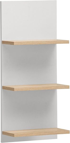 Schildmeyer Regal Emmik 159502 mattweiß/weißeiche Dekor, 30,3 x 17,5 x 70,2 cm
