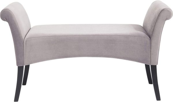 Kare Design Bank Motley Velvet Silvergrey, 62 x 107 x 38 cm
