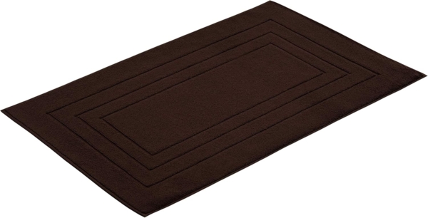 Vossen Badematte Feeling, Höhe 10 mm, beidseitig nutzbar, fußbodenheizungsgeeignet, Baumwolle, rechteckig, Badteppich, Uni-Farben, mit Bordüre, Hoch-Tief Effekt, reine Baumwolle