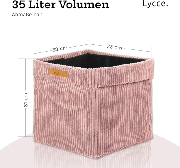 Lycce Regalkorb Lycce Kallax Boxen Cord, faltbare Aufbewahrungsboxen 33x33xH31cm (1 St) Bild 3