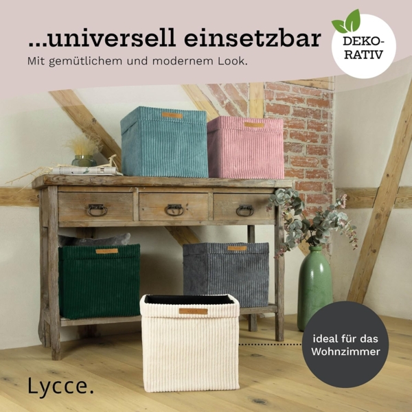 Lycce Regalkorb Lycce Kallax Boxen Cord, faltbare Aufbewahrungsboxen 33x33xH31cm (1 St) Bild 5