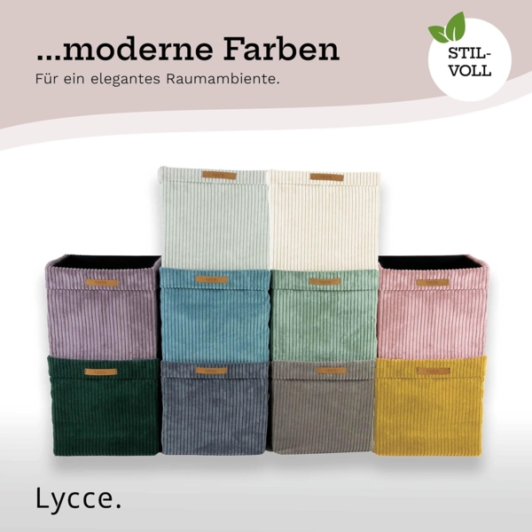Lycce Regalkorb Lycce Kallax Boxen Cord, faltbare Aufbewahrungsboxen 33x33xH31cm (1 St) Bild 9