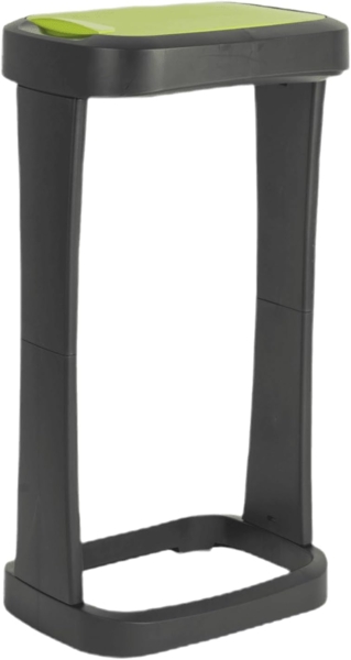 Rival Müllsackständer mit Schwingklappe anthrazit/grün 73x40x30cm