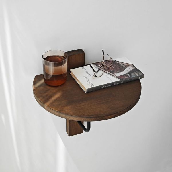 Stylish Wall Shelf, 35x35 cm, Black & Walnut | 100% Solid Wood with Durable Metal Frame | Perfect for Modern Home Decor & Organization