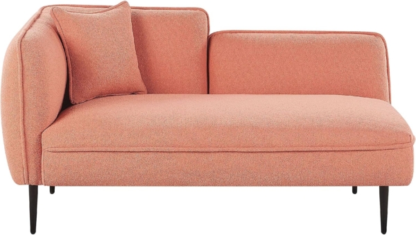 Chaiselongue Bouclé pfirsichrosa linksseitig CHEVANNES