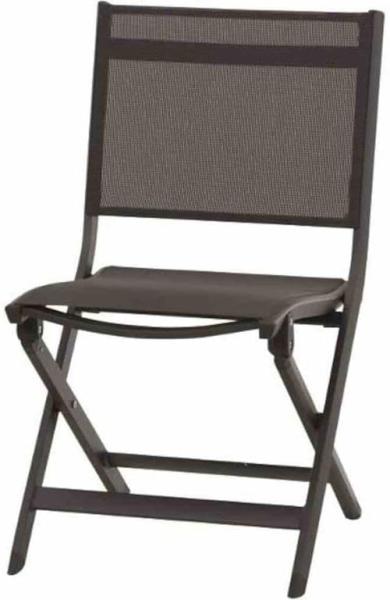 Siena Garden Tesoro Klappsessel - Aluminiumgestell & Textil, schwarz silber (M29564)