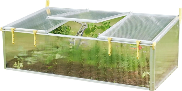 Juwel Frühbeet Biostar 1500 (Gewächshaus mit Fensterautomat, öffnet und schließt selbstständig, Pflanzenbeet mit wärmeisolierenden Hohlkammerplatten, 150x80 cm) 20150