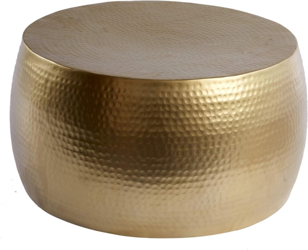 riess-ambiente Couchtisch ORIENT III Ø60cm gold (Einzelartikel, 1-St), Wohnzimmer · rund · Metall · Hammerschlag Design · handmade