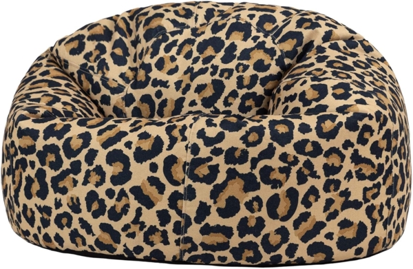 Icon Kingston Leopard Sitzsack, Webstoff, Sitzsack Erwachsene mit Füllung, Bean Bag, Lounge Sessel, Lounge Stuhl, Garten, Schlafzimmer, Wohnzimmer, Wohnzimmer Möbel