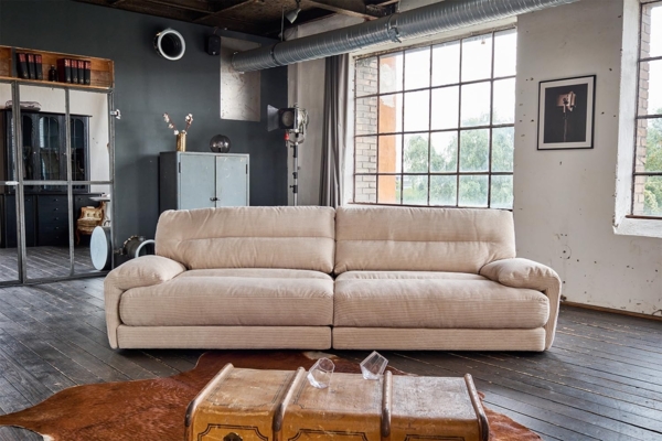 KAWOLA Sofa CINE, XXL-Sofa 3-Sitzer Cord verschiedene Farben Bild 4