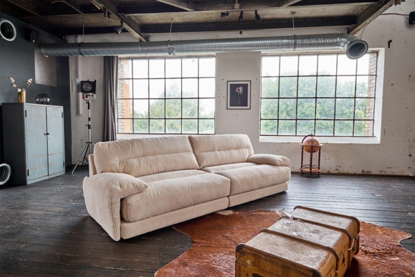 KAWOLA Sofa CINE, XXL-Sofa 3-Sitzer Cord verschiedene Farben Bild 3