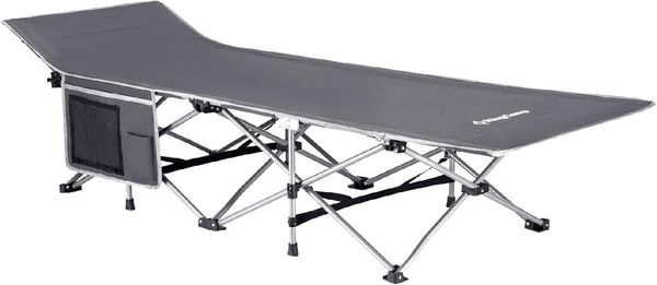 KingCamp Feldbett Feldbett XL Outdoor Camping Liege Klappbett Gäste Bett Stahl 190x67 cm