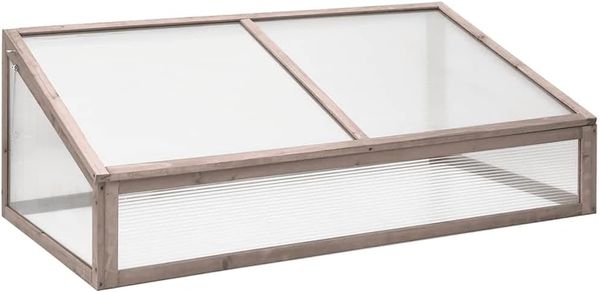 vidaXL Gewächshaus aus Tannenholz, Grau, 110x56x39 cm