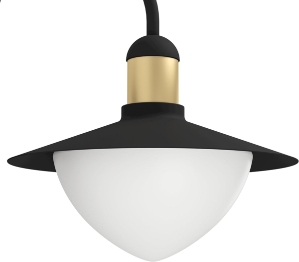 Eglo 97285 Outdoor Wandleuchte SIRMIONE schwarz, gold weiß L:27cm H:37,5cm T:33cm IP44 Bild 5