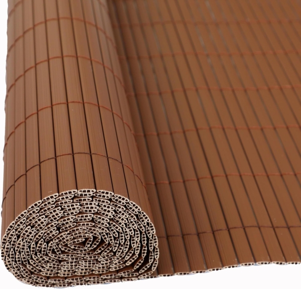 PVC Sichtschutzmatte Sichtschutzzaun Sichtschutz für Zaun Balkon braun 0,90x5 m