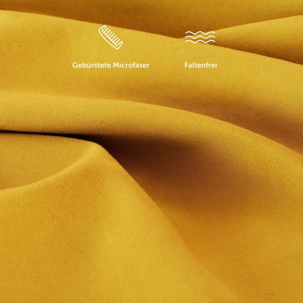 Blumtal® Mikrofaser Spannbettlaken 200x220 cm - Oekotex zertifiziertes Bettlaken 200x220 cm - Spannbetttuch 200x220 cm - Leintuch 200x220 - Bettlaken 200x220 cm - Bettbezug Gelb - Spicy Mustard Bild 4