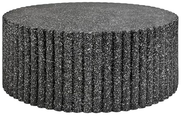 Couchtisch POZZA Terrazzo Optik Schwarz