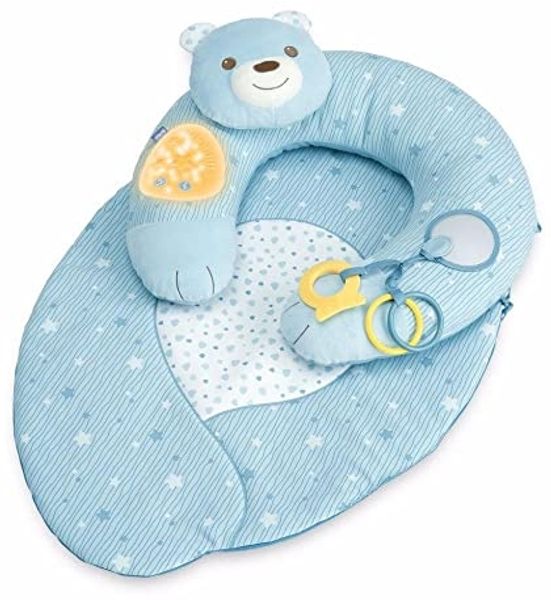 Chicco Spielteppich mit Licht und Geräuschen, ergonomisches Bodenkissen, Blau Bild 4