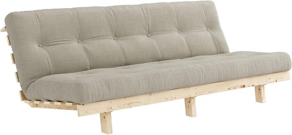 Karup Design LEAN Futonsofa Gestell Natur, Matratze Leinen