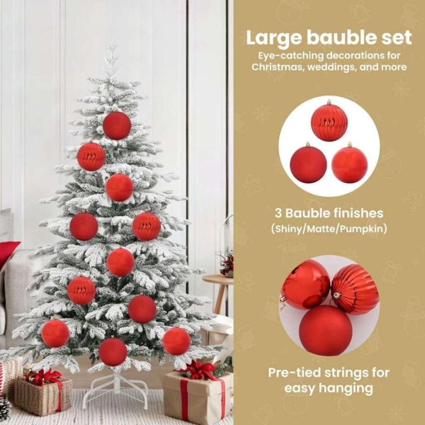 vidaXL Weihnachtskugel-Set 9 pcs Rot Kunststoff 42018854 Bild 5