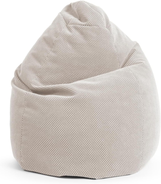 SITTING POINT only by MAGMA BeanBag COMODO XXL Sitzsack mit Plüsch aus 100% Polyester - 80x130cm, Hülle waschbar, Oeko-TEX Standard-Zertifiziert, natur