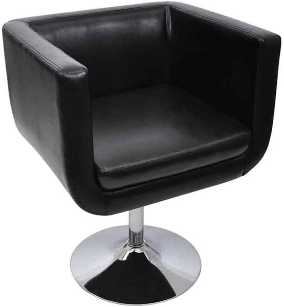 vidaXL Barsessel Schwarz Kunstleder 240041