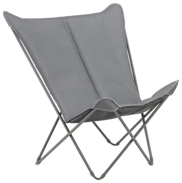 POP UP XL Gartenstuhl, BeComfort® Bezug: Silver, Stahlrohrgestell: Titane