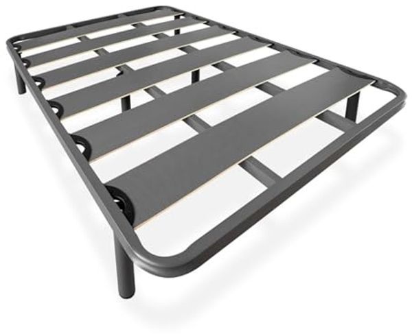 amuéblate online Verstärkter Lattenrost mit Breiten Lamellen, geräuschhemmend, Struktur 40x30 mm, mit Schraubfüßen, stark und robust, 150x200 cm