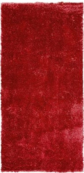 Teppich rot 80 x 150 cm Shaggy EVREN