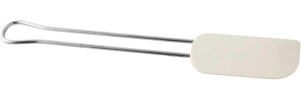Dr. Oetker Teigschaber 26cm, Küchenschaber aus Edelstahl mit Funktionsteil aus Silikon, zum Verstreichen und Ausschaben, (Farbe: weiß-silber), Menge: 1 Stück Bild 3