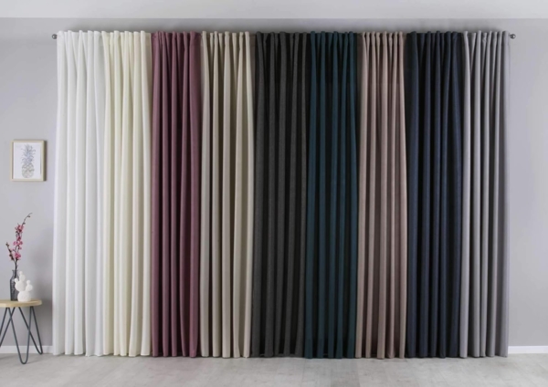 Gardinenbox Vorhang (1 St), verdecketeSchlaufen, transparent, Cationic »JENA« Blickdicht Leinen Optik Meliert extra Breit 2019037 Bild 2