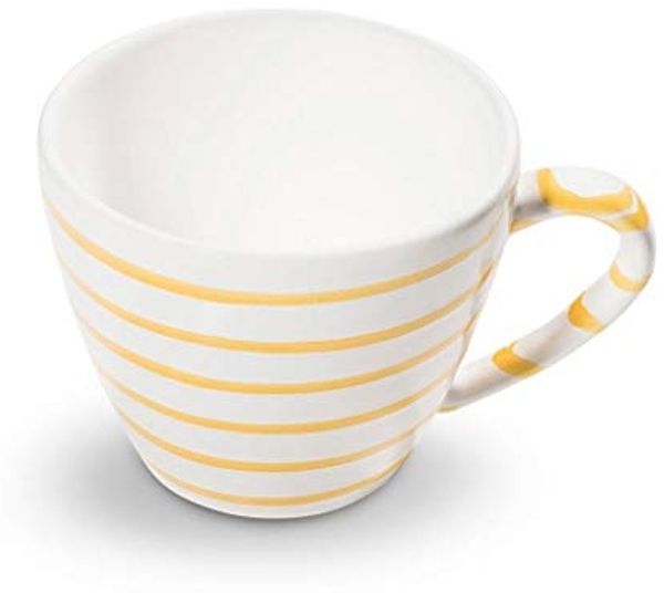 Gelbgeflammt, Kaffeetasse Gourmet (0,2L) - Gmundner Keramik Kaffeetasse - Mikrowelle geeignet, Spülmaschinenfest