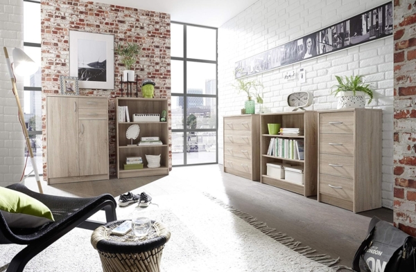 Kommode Olfen / Optimus, Holzwerkstoff, Holzfarben, 74 x 112 x 35 cm Bild 2