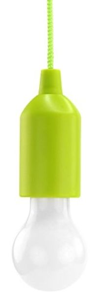 HyCell Pull Light in grün mit Zugschalter inkl. AAA Batterien - tragbare LED Lampe warmweiß - mobile Leuchte ideal für Garten Schuppen Zelt Camping Dachboden Kleiderschrank oder Party Dekoration, 1