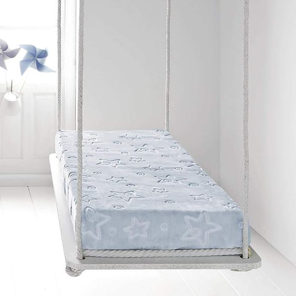 PIELSA Baby - 6627-62 Babydecke, Babydecke, Neugeborene, Babydecke, Winterdecke, Babydecke, Babydecke, geprägte Decke, Kinderbett, Blau, Größe 110x140 cm