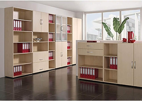 Anstell-Regal mit Stellfüßen, 40x80x72cm, Lichtgrau Bild 2