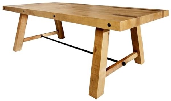 riess-ambiente Esstisch FINCA 240cm vintage braun - recyceltes Pinienholz, Bohlenoptik (Einzelartikel, 1-St), Industrial Design mit Querstrebe – ideal für bis zu 12 Personen