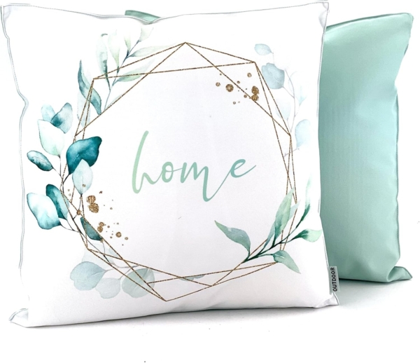 heimtexland Dekokissen Outdoorkissen 45x45 Outdoor Garten Deko Kissen, Lotus Effekt, schmutz- und wasserabweisend, inkl. Füllung