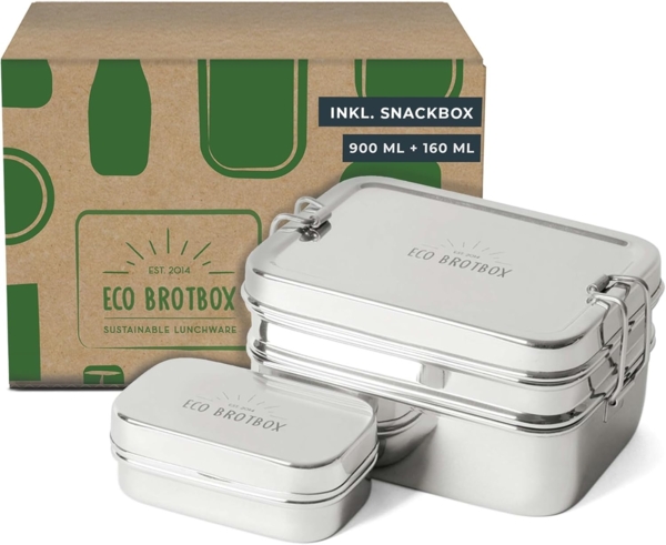 Dabba Magic 900 ml mit Snackbox aus Edelstahl von ECO BROTBOX