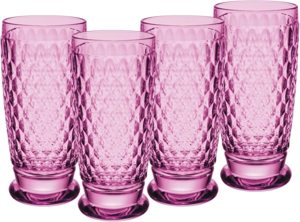 Villeroy & Boch Boston Coloured Longdrinkglas 400 ml Berry 4er Set