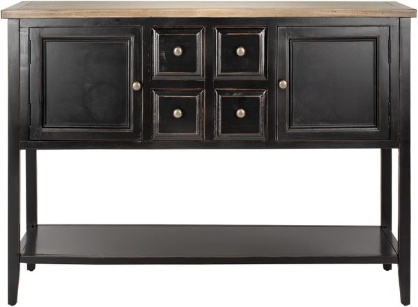 Safavieh EUH6517 Anrichte, Holz, Schwarz, 116 x 38 x 86.36 cm