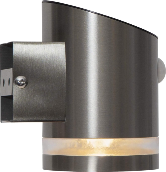 Solar Wandleuchte ,Venicini', Edelstahl, Lichtsensor + Bewegungsmelder, warmweiß, H 12,5cm