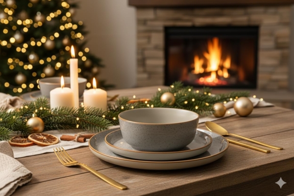 SÄNGER Tafelservice Rio Perlgrau - 18 teilig aus Steingut Bild 2