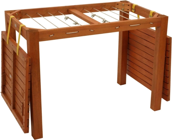 DEGAMO Gartentisch (1-St), mit Wäscheständerfunktion, 60x100 cm, Eukalyptus