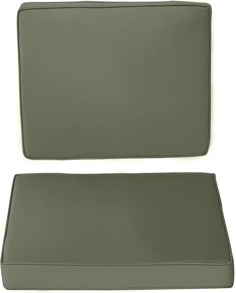 Outsunny Sitzkissen 2er-Set, 56 x 52 cm, mit Reißverschluss, 7cm dick, waschbar, für Haus, Garten, Auto, Büro, Sofa, Stühle, Dunkelgrau
