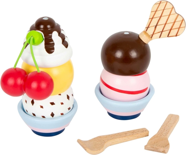 Small Foot 11815 Eistheke Fresh aus Holz, Zubehör für Kinderküche und Kaufladen, Rollenspielzeug für Kinder ab 3 Jahre Toys Bild 4