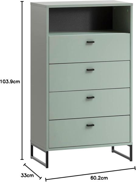 SCHILDMEYER Highboard Sideboard Schrank Kommode Anrichte Janne 600 4SK Pistazie Bild 3