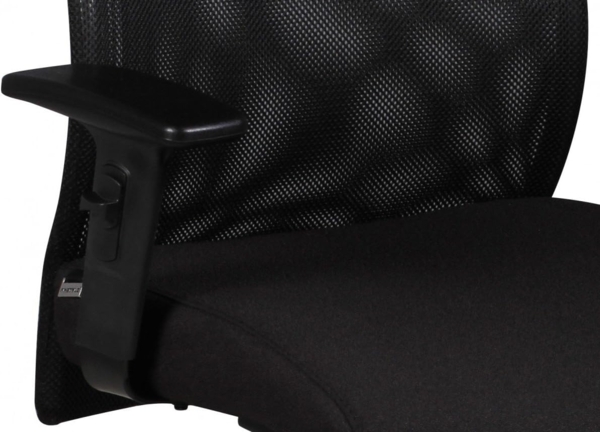 Bürostuhl Bezug Stoff Schwarz Schreibtischstuhl Design Chefsessel Armlehne Drehstuhl Polsterung 120 kg Bild 8